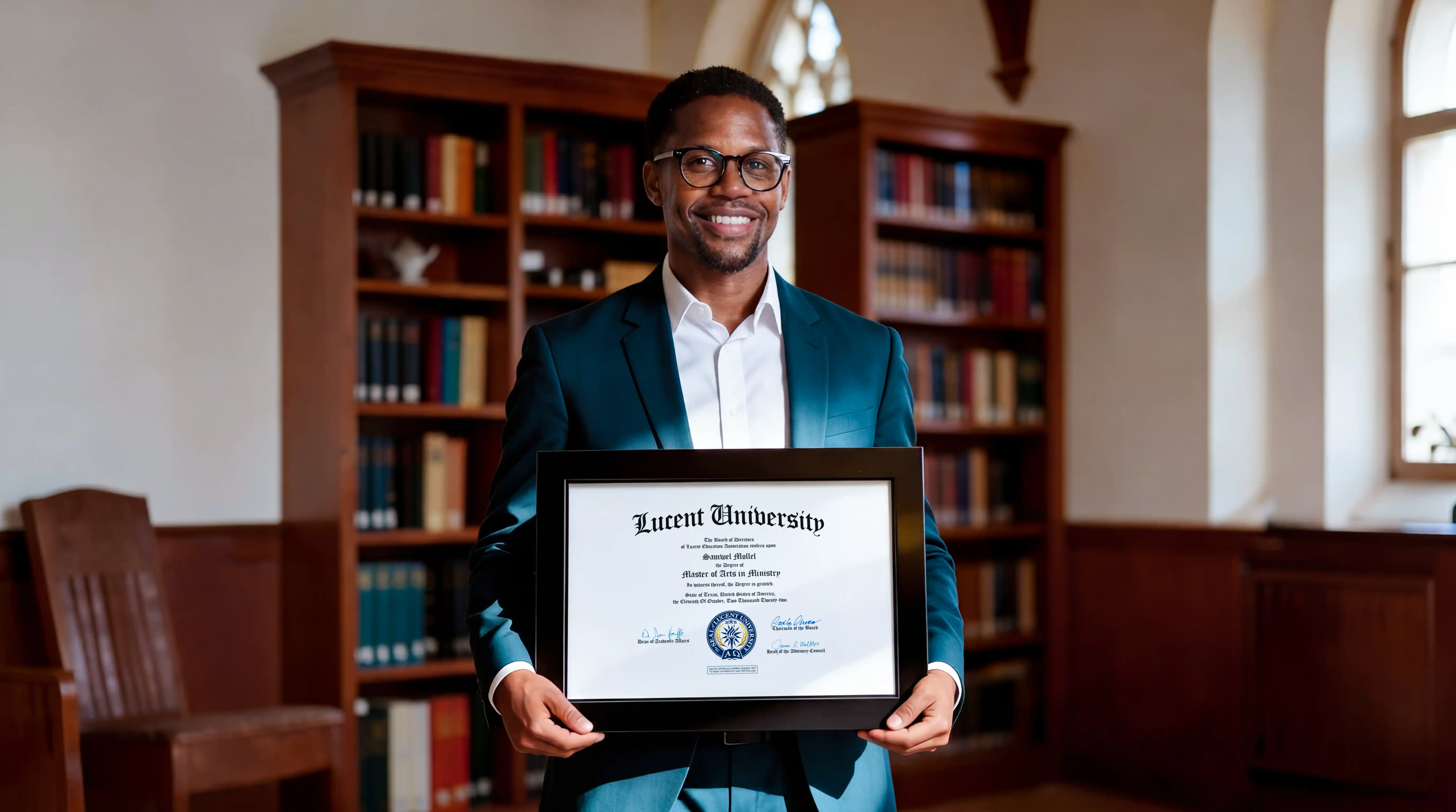 Dedicated online student progressing through the Bachelor in Theology and Ministry program