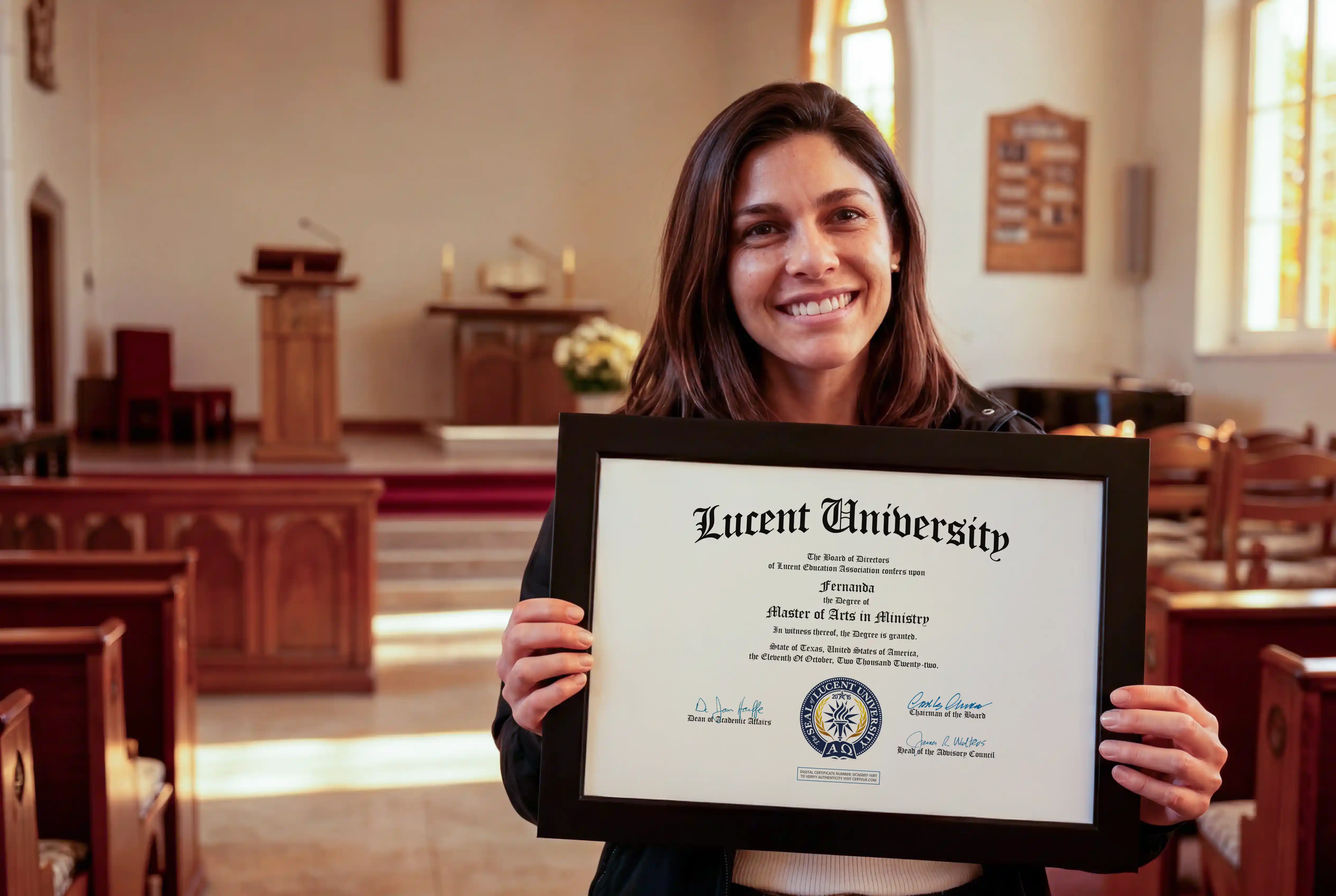 Online student engaging in the Certificate of Theology program at Lucent University