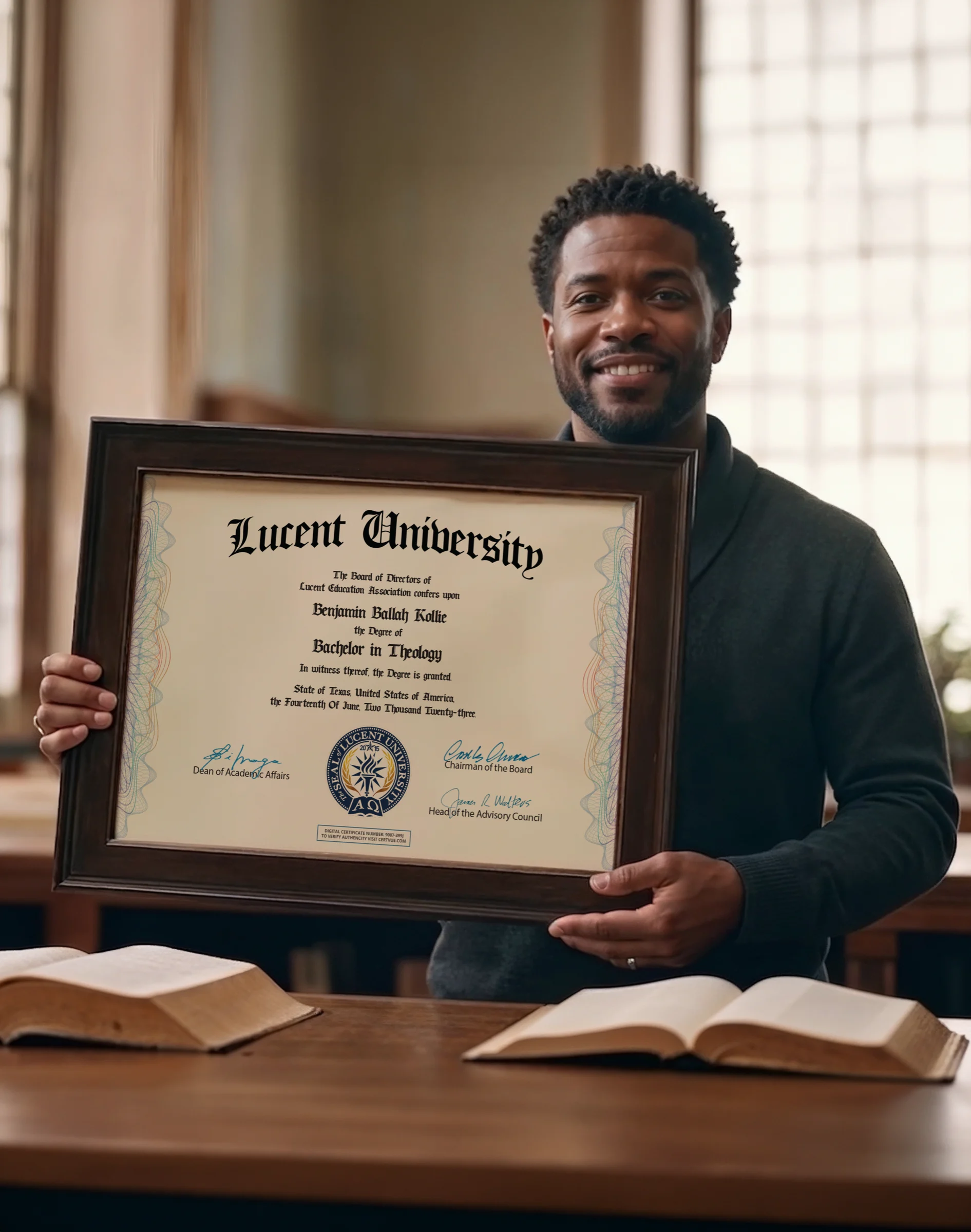 Graduate student engaged in primary-source theological scholarship in the online Master of Arts in Theology program
