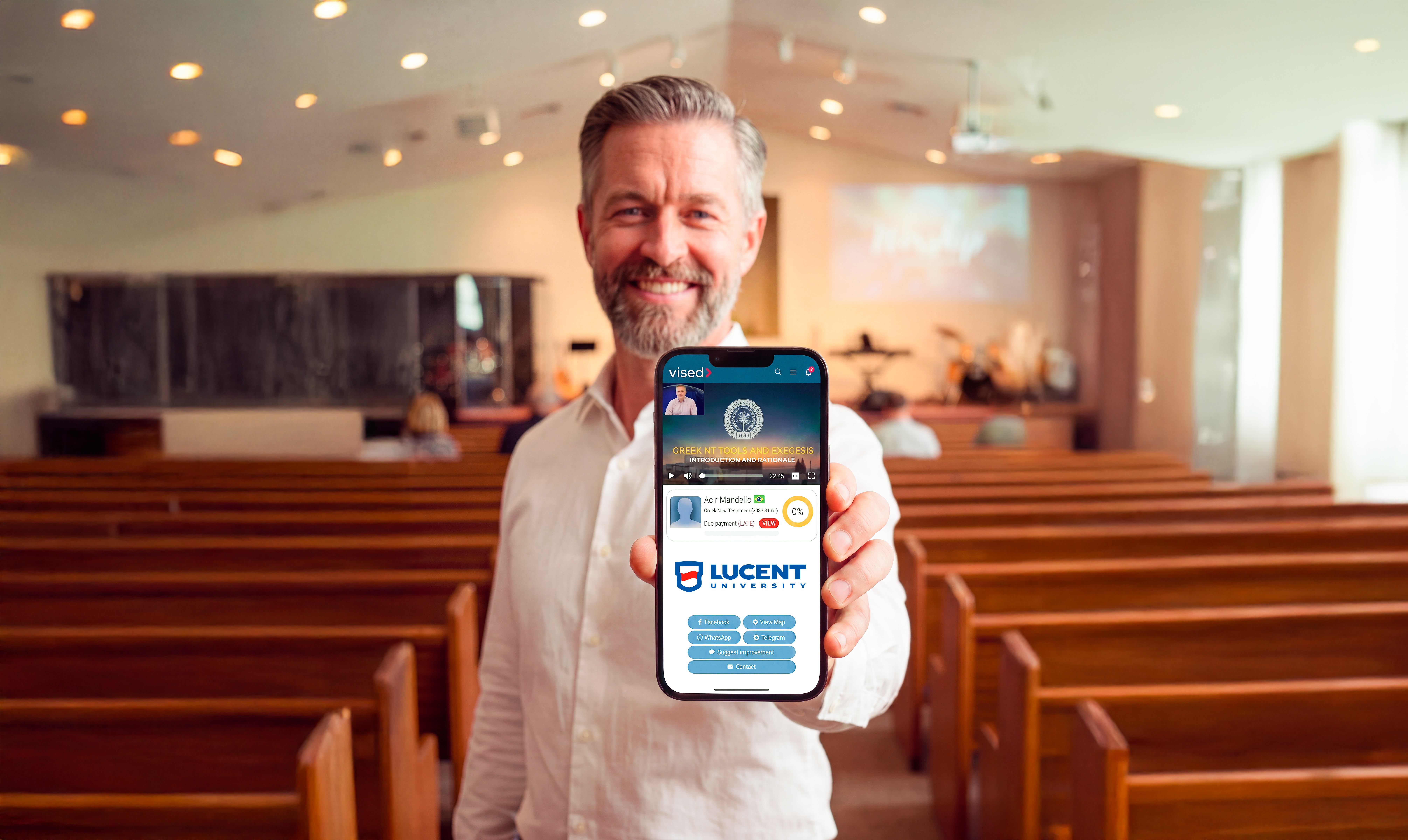 Online student accessing the Greek New Testament course platform