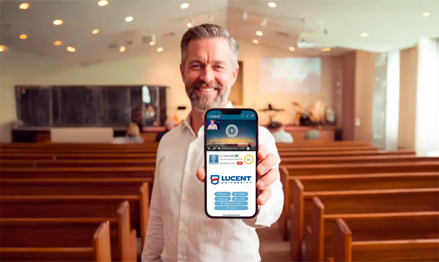 Online student accessing the Greek New Testament course platform