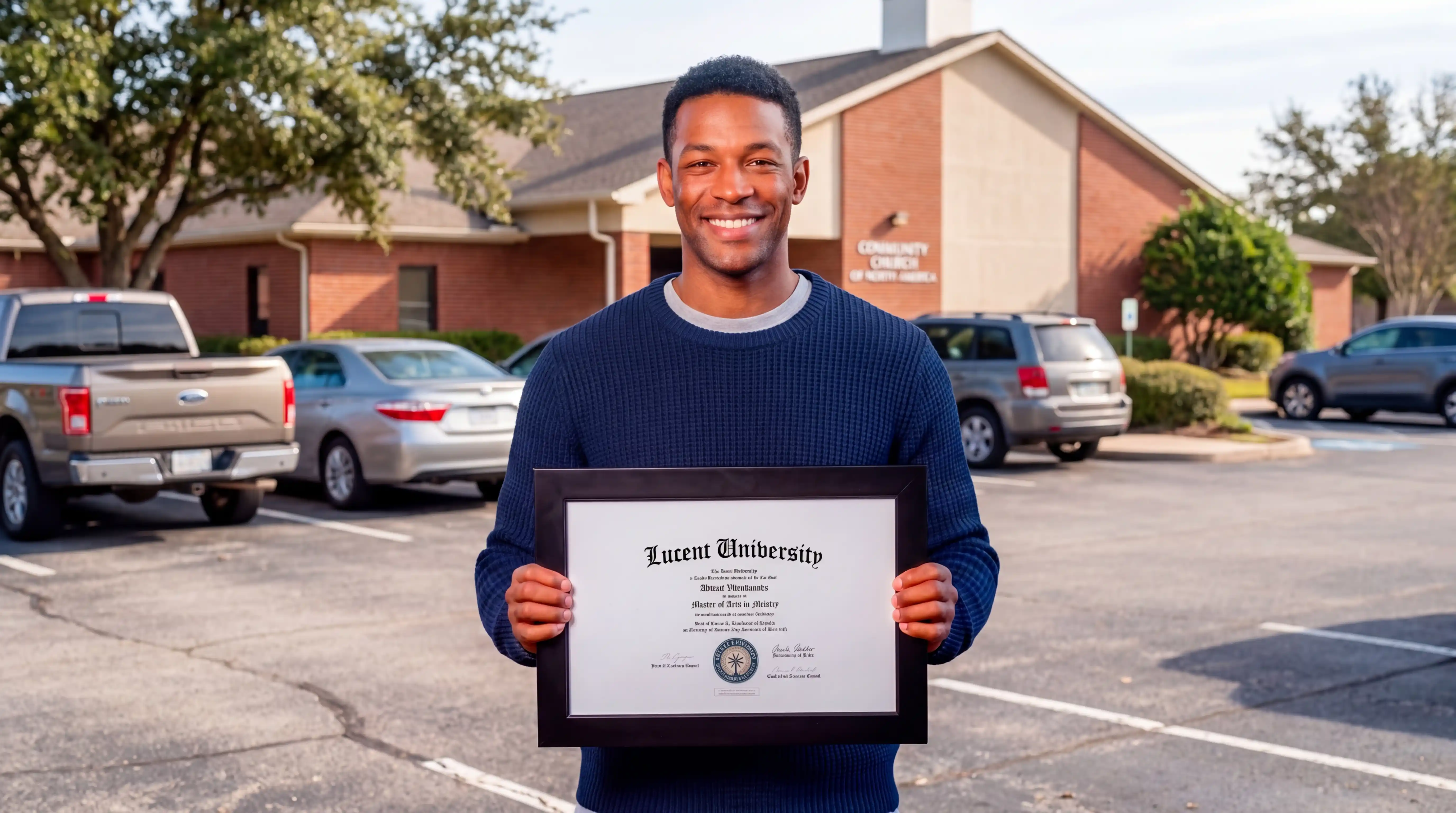 Online student engaging in the Certificate of Theology program at Lucent University